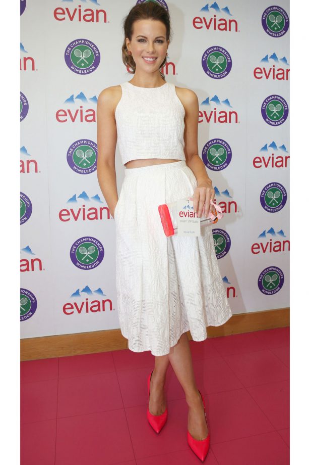 Kate Beckinsale Rocks A White Co-Ord At The Wimbledon Tennis Championships, 2014