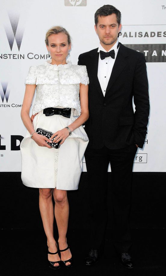 Diane Kruger Matches Her Chanel Dress To Boyfriend Joshua Jackson's Bow Tie At A Charity Auction In Cannes, May 2009