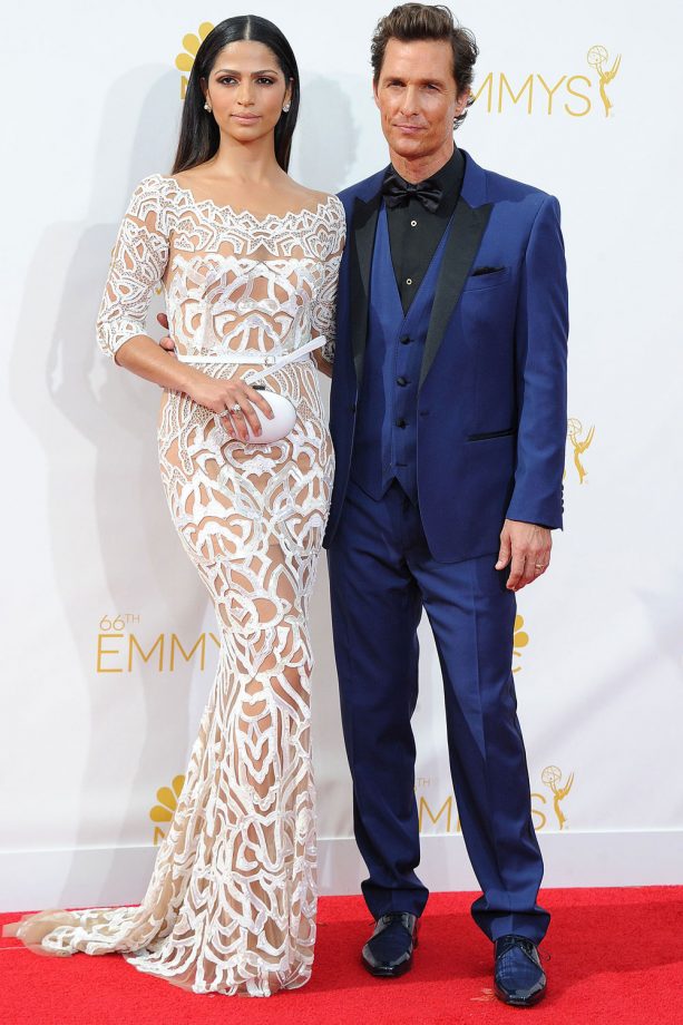 Matthew McConaughey And Wife Camila Alves At The Emmy Awards, 2014