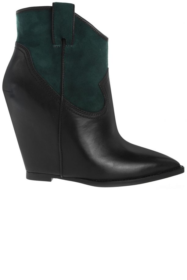 Ash Leather And Suede Wedge Boots, £195