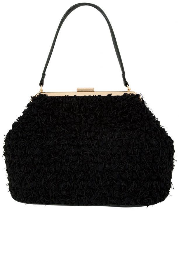 F&F Black Textured Catwalk Frame Bag, £22