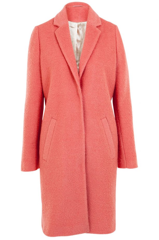 F&F Coral Boucle Crombie Coat