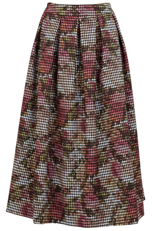 F&F Dogtooth Floral Skirt