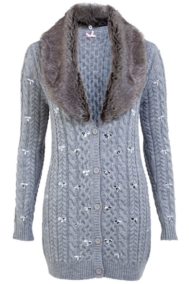 F&F Fur Trim Embellished Cardi, £35