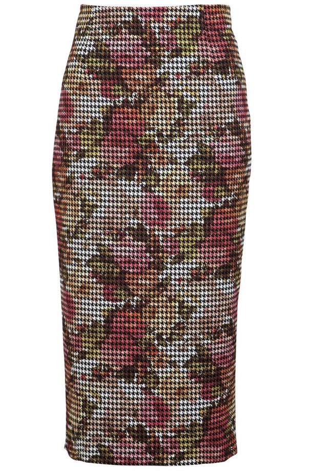F&F Pencil Skirt Dogtooth Floral, £18