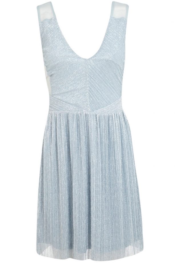 Miss Selfridge Blue Lurex Lisse Dress, £45