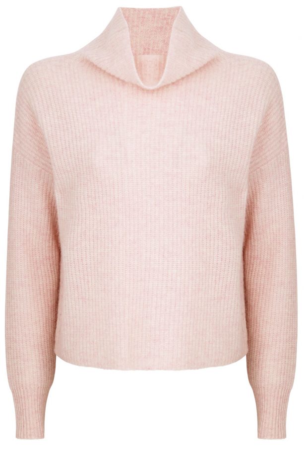 Monsoon Astrid Pink Funnel Neck Jumper