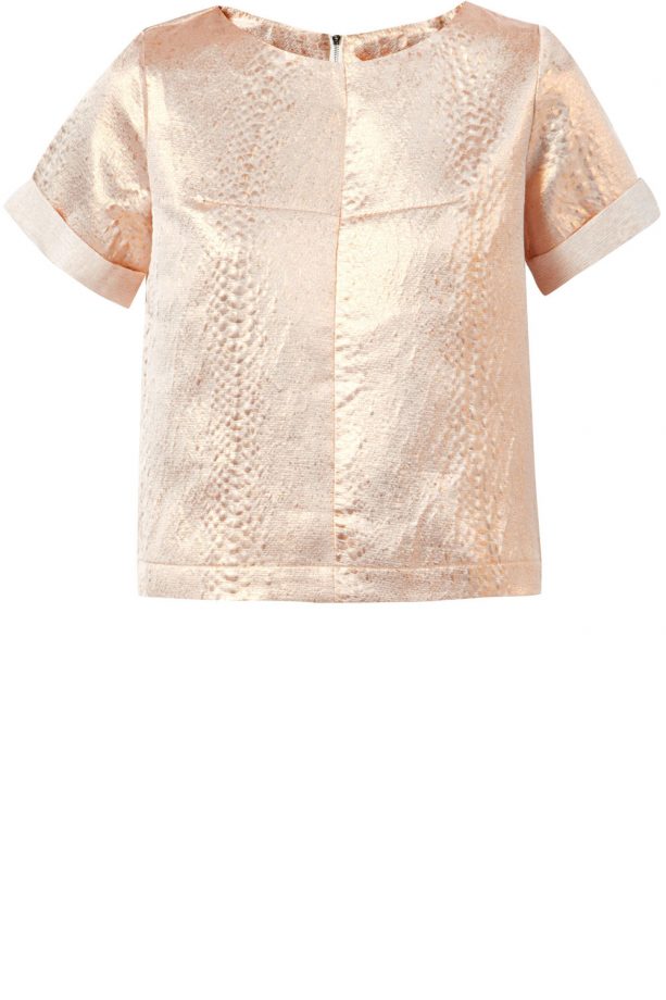 New Look Fashion Union Bronze Metallic Textured Top, £26