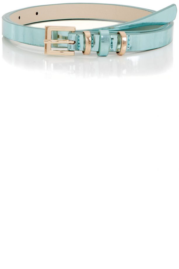 New Look Metallic Triple Loop Skinny Belt, £2.99