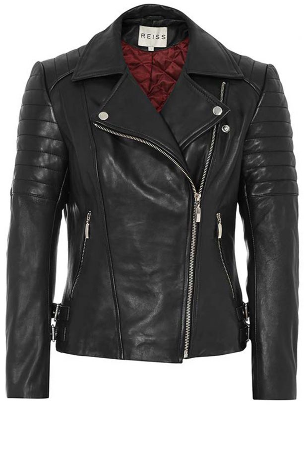 Reiss Quilted Leather Biker Jacket, £375