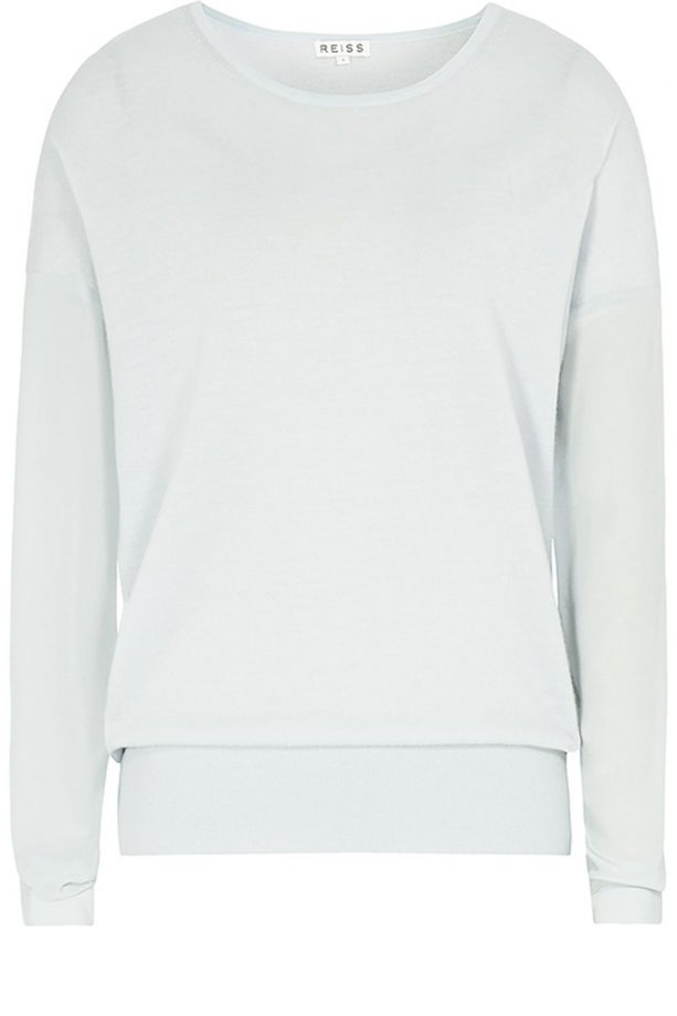 Reiss Silk Sleeve Jumper, £110