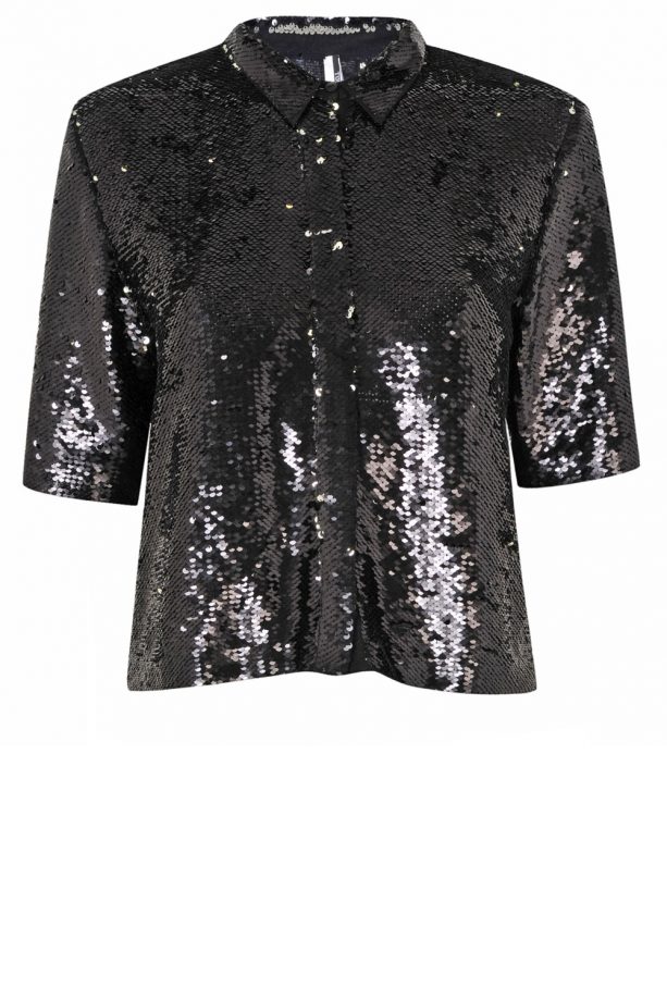 Topshop Black Sequin Top, £65