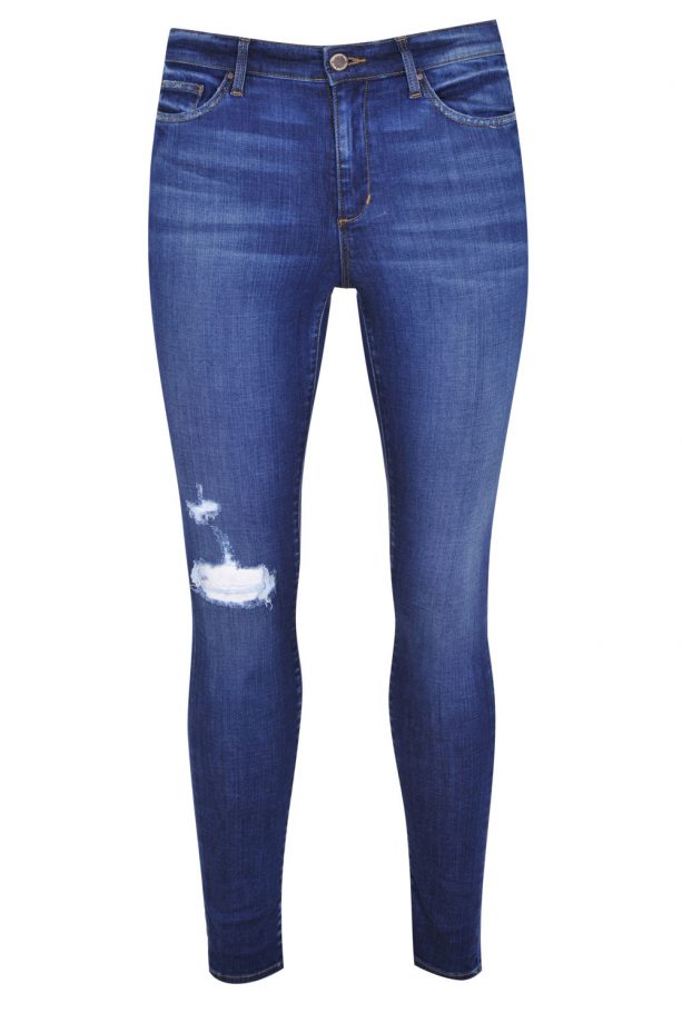 Topshop Blue Distressed Jeans