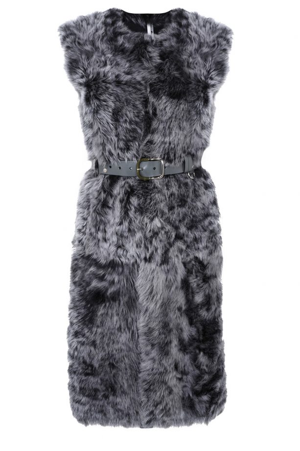 Topshop Faux Fur Gilet Dress