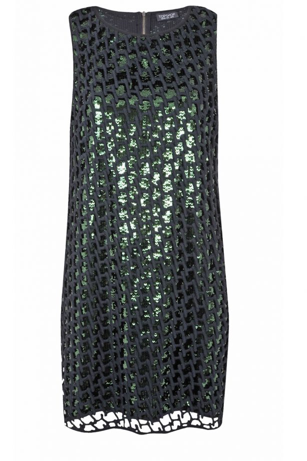 Topshop Green Metallic Dress, £80