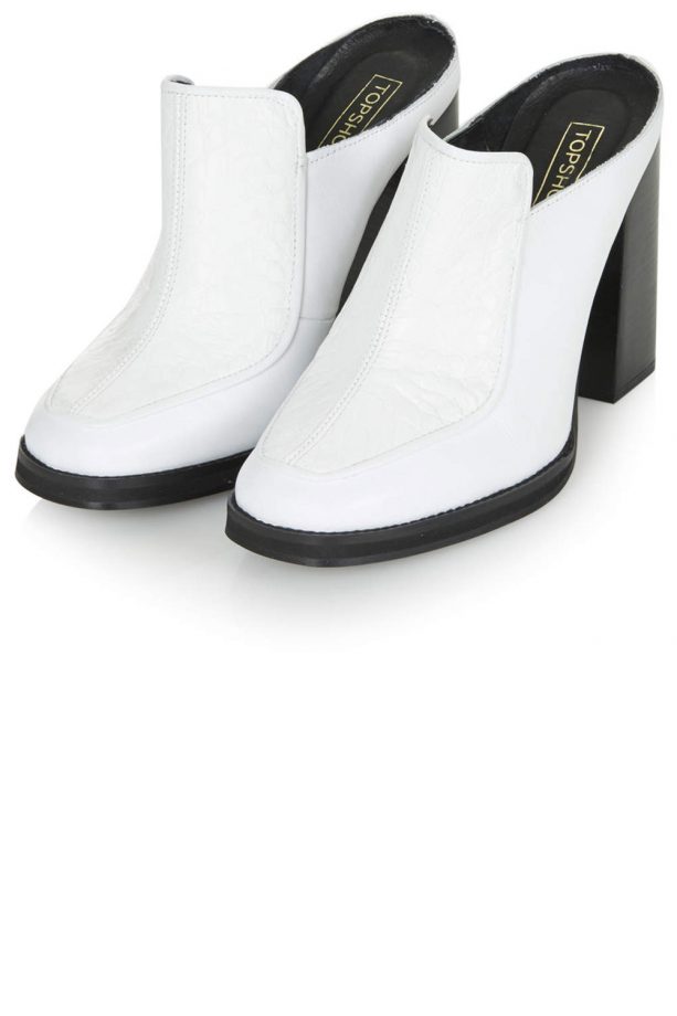 Topshop Gyle Croc Front Mules, £65