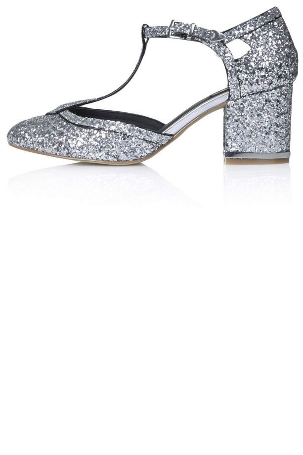 Topshop JOYFUL Glitter T-Bar Heels, £45