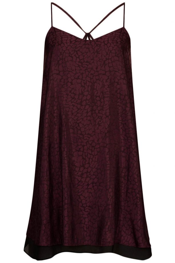 Topshop Jacquard Swing Slip Dress, £42
