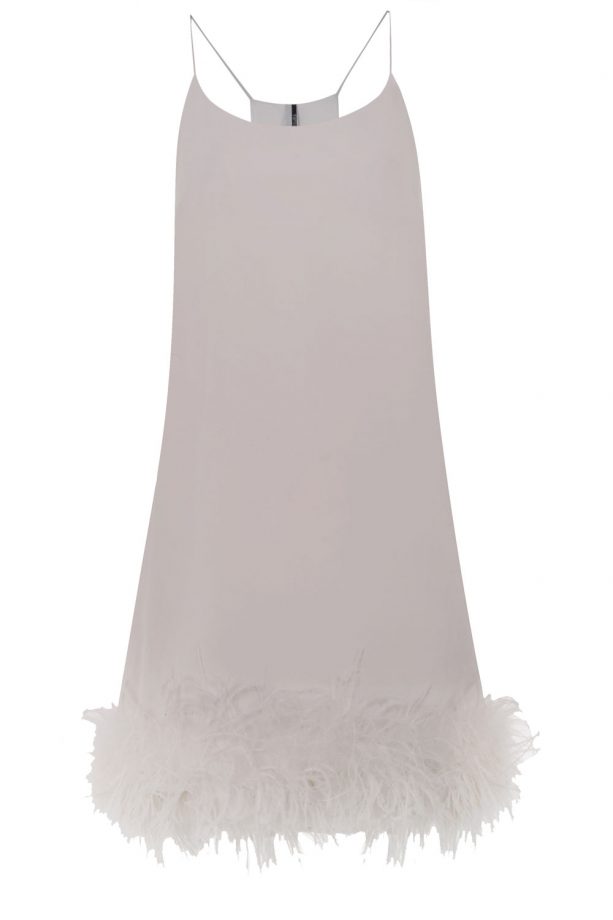 Topshop Pink Marabou Dress