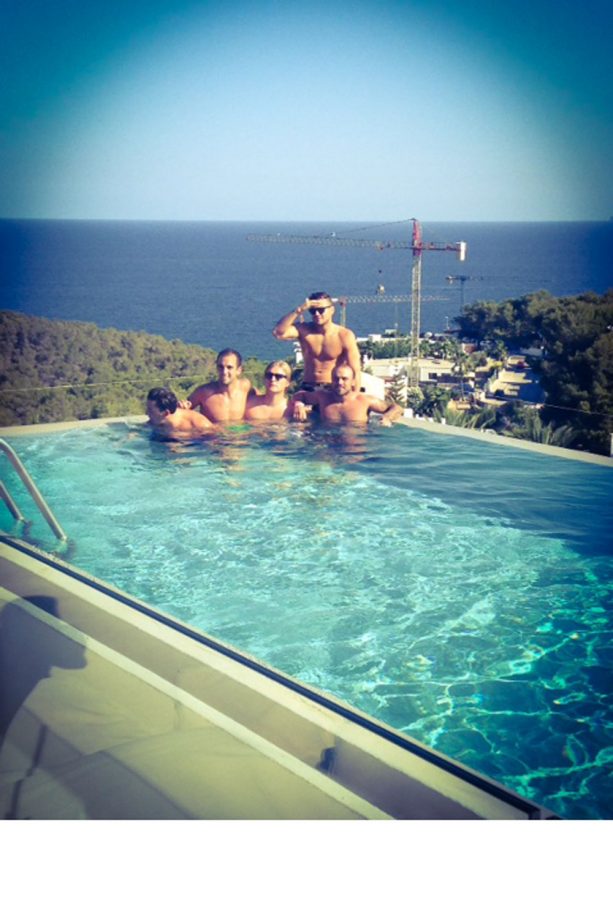 Michelle Keegan Snaps Mark Wright And The Boys Enjoying The Pool, 2014