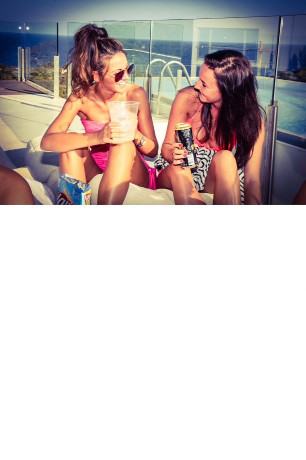 Michelle Keegan Relaxes By The Pool With Friends, 2014