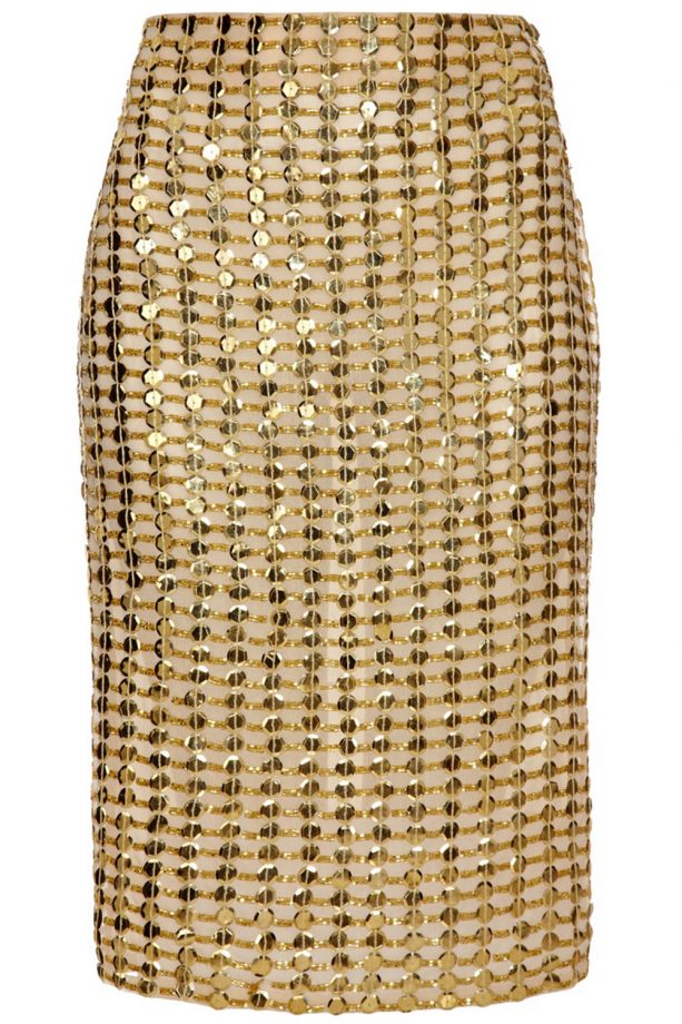 V Label London Grafton Gold Skirt, £45