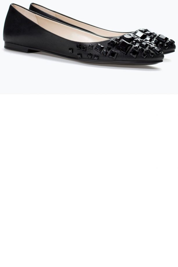 Zara Ballerina Flats With Gems, £29.99