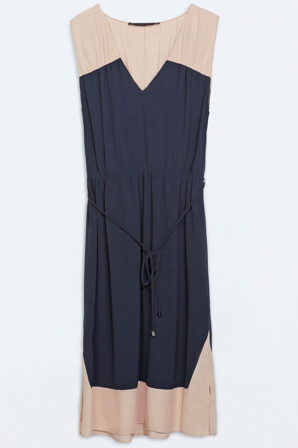 Zara Colourblock Dress With Belt, £35.99