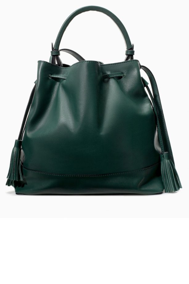 Zara Green Bucket Bag, £89.99