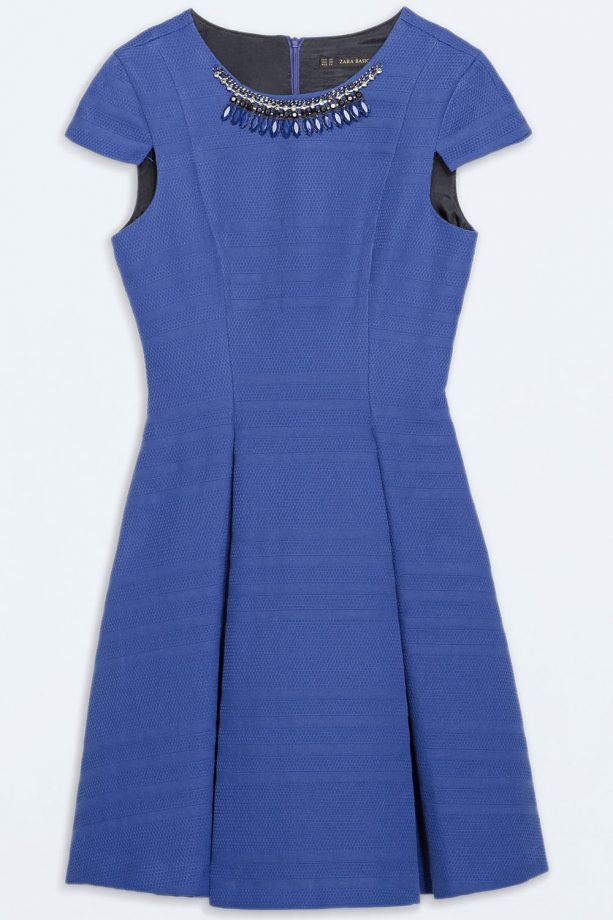 Zara Jewelled Neckline Dress, £49.99