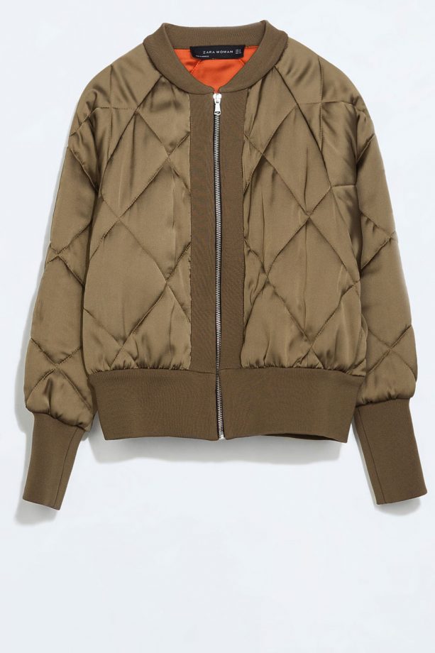 Zara Khaki Bomber Jacket, £69.99