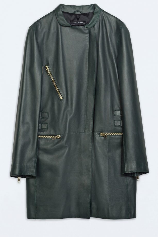 Zara Leather Biker Coat, £239