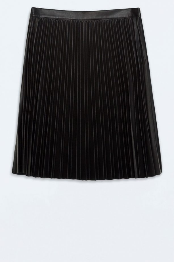 Zara Leather Look Pleated Skirt, £35.99