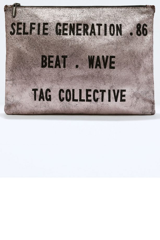 Zara Metallic Text Wallet, £19.99