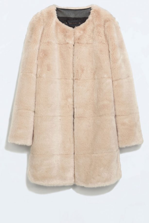 Zara Pink Fluffy Coat, £89.99