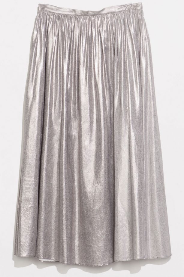 Zara Silver Full Midi Skirt, £29.99
