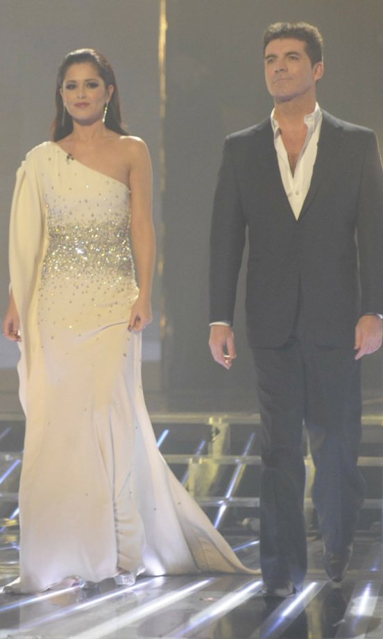 Cheryl Cole Wore An Asymmetric Roberto Cavalli Dress For The X Factor Final, 2010