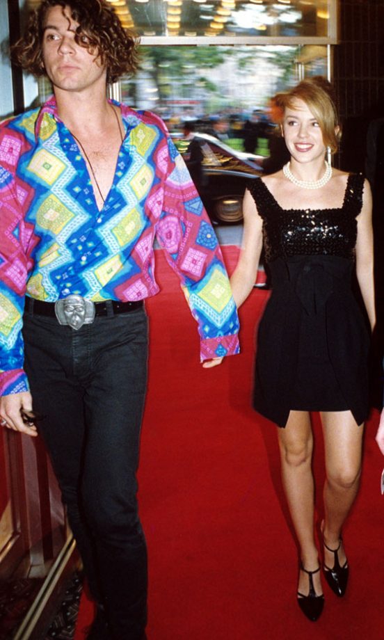 Kylie Minogue With INXS Boyfriend Michael Hutchence, 1990
