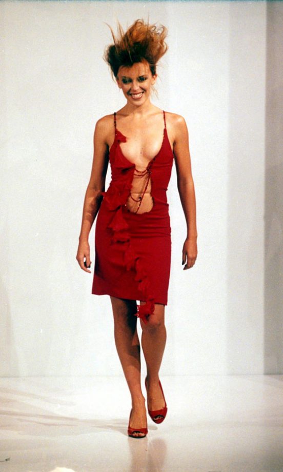 Kylie Minogue Strutted Her Stuff On The Catwalk In An Antonia Beradi Dress At London Fashion Week, 1995