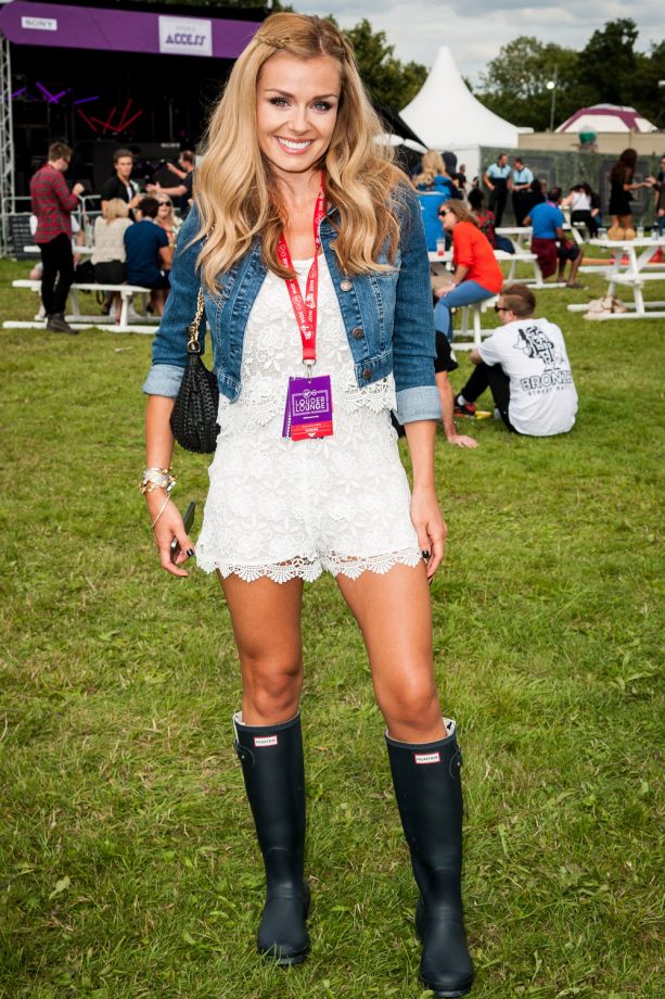 Katherine Jenkins Works Hunter Wellies At V Festival, 2014