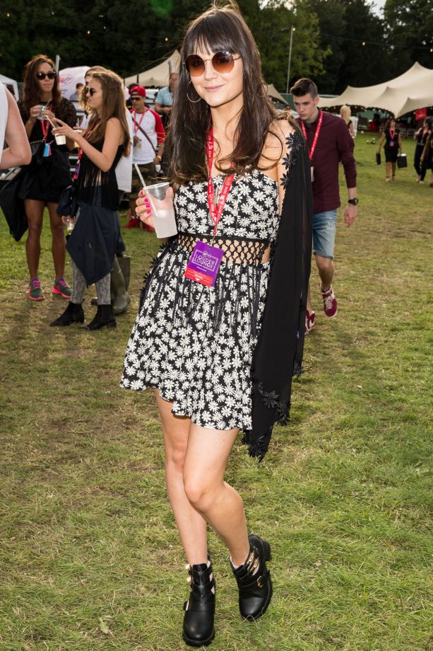 Lilah Parsons Goes Girly In Monochrome For Her Appearance At V Festival, 2014