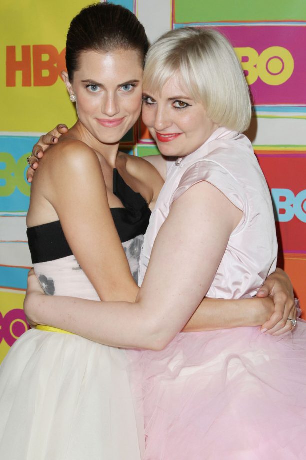 Allison Williams And Lena Dunham At The Emmy Awards HBO Party, 2014