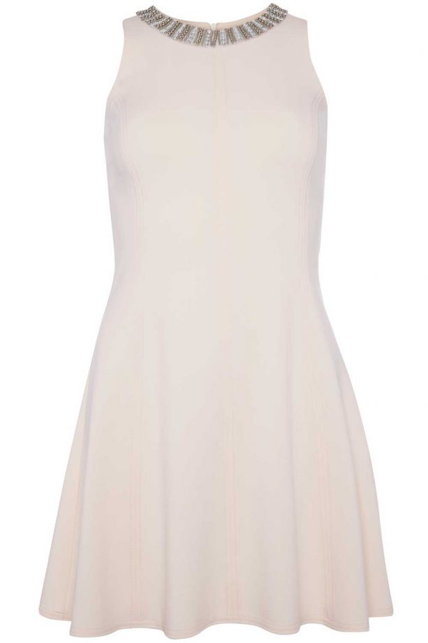 Beaded Neck Scuba Dress, £15