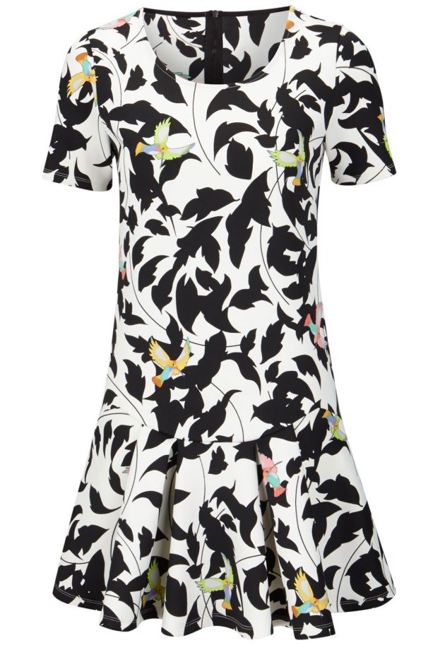 Fearne Cotton For Very Drop Waist Bird Print Dress, £39