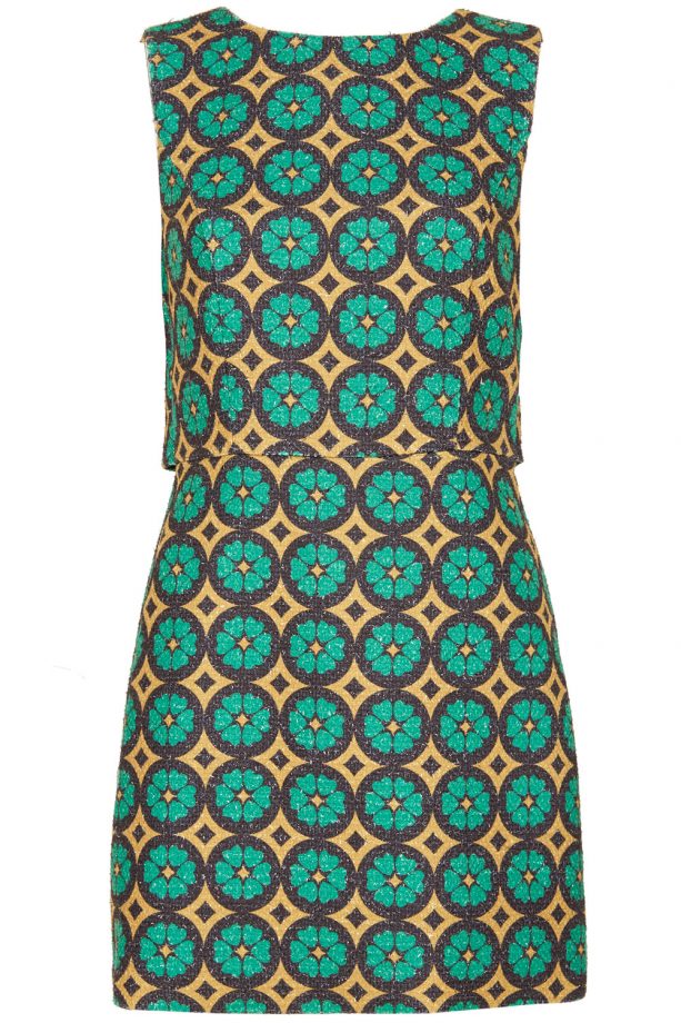 Millie Mackintosh Collection Patterned Green Shift Dress, £90