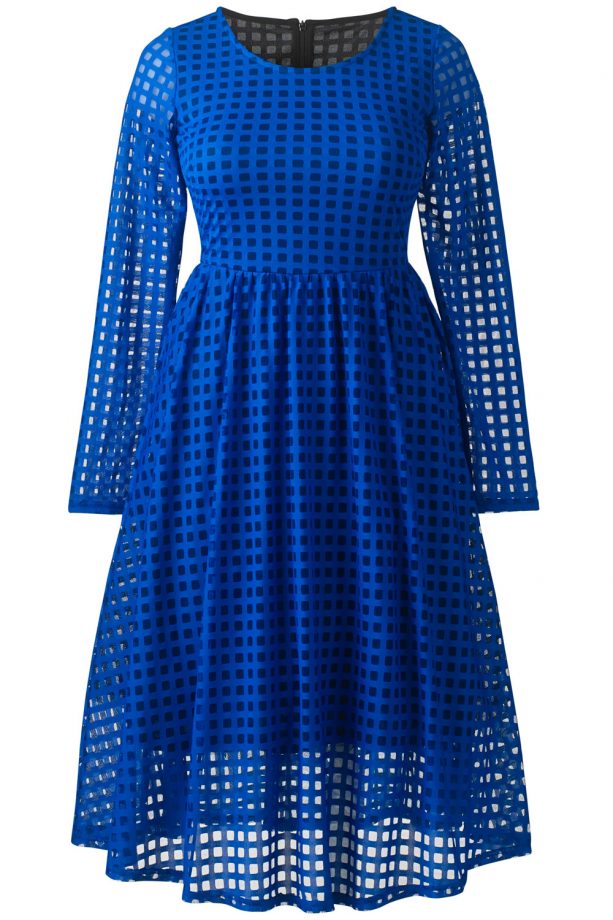 LOOK For Simply Be Grid Design Mesh Dress, £65