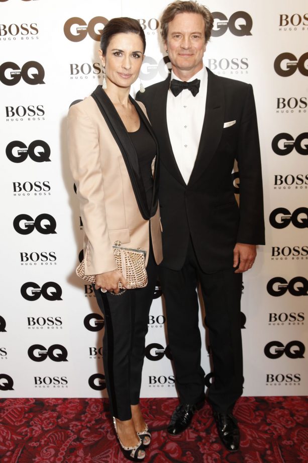 Colin Firth And Wife Livia Firth At The GQ Men Of The Year Awards, 2014