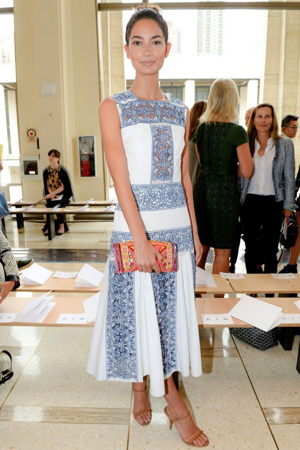 Lily Aldridge At The Tory Burch Show During New York Fashion Week, 2014
