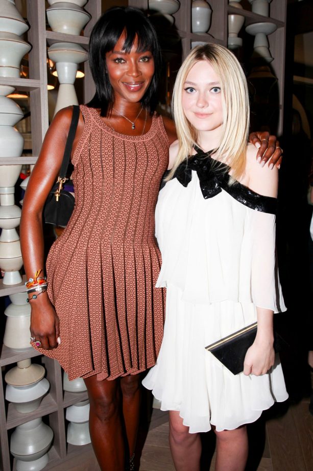 Naomi Campbell And Dakota Fanning At The 'It Girls Of W Magazine' Celebration During New York Fashion Week, 2014
