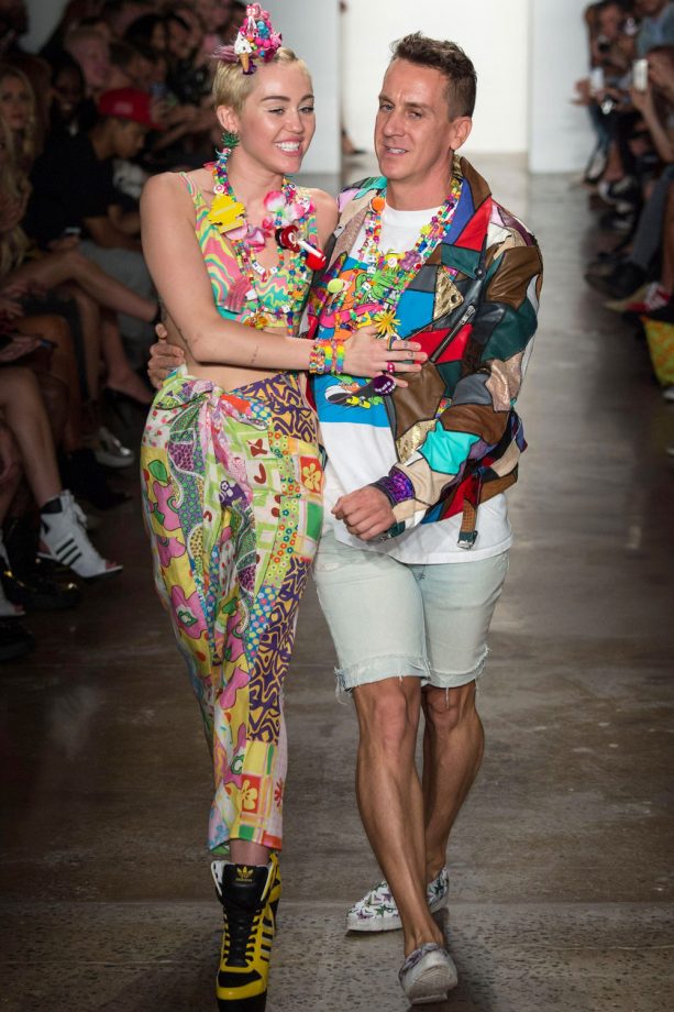 Miley Cyrus And Jeremy Scott Take To The Catwalk During New York Fashion Week, 2014